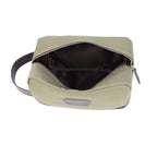 Urban Voyager Dopp Kit – Olive Canvas & Brown Leather Travel Toiletry Bag