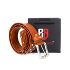 Berbanto Chrome Riot Full-Grain Studded Leather Belt