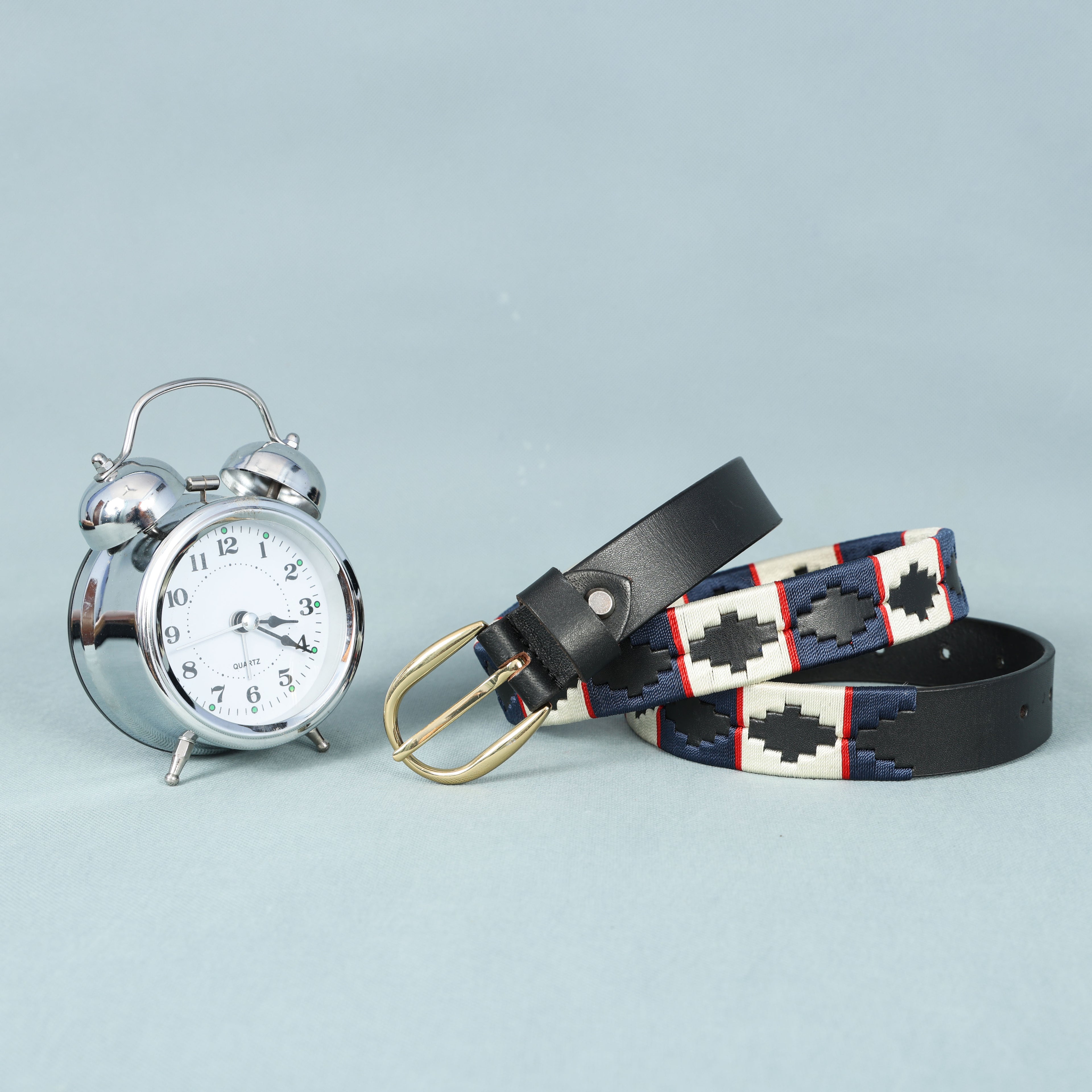 Regenta (Ladies’ Polo Belt with Golden Buckle – Argentinian Handcrafted Leather with Traditional Embroidered Patterns)