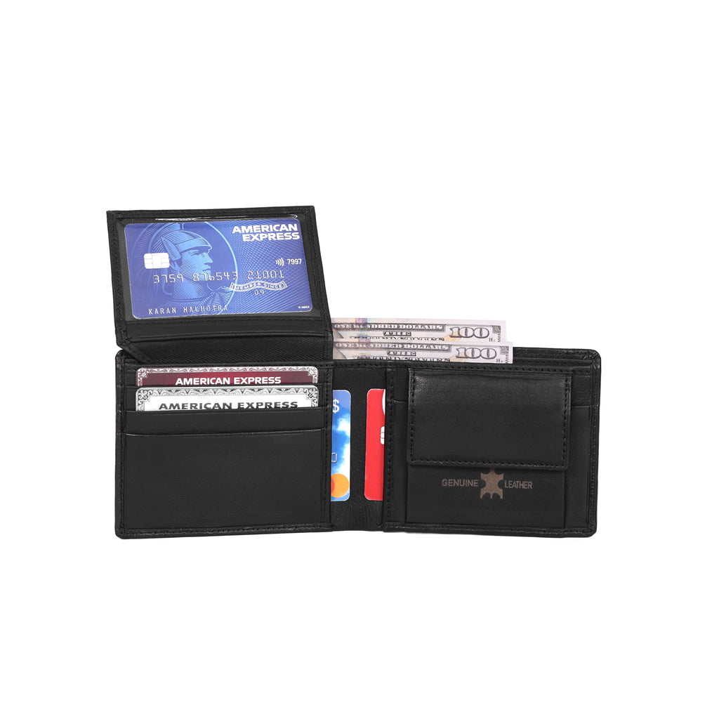 Black Leather Wallet for Men