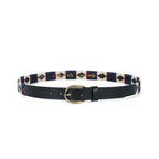 Regenta (Ladies’ Polo Belt with Golden Buckle – Argentinian Handcrafted Leather with Traditional Embroidered Patterns)