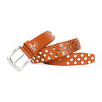 Berbanto Chrome Riot Full-Grain Studded Leather Belt