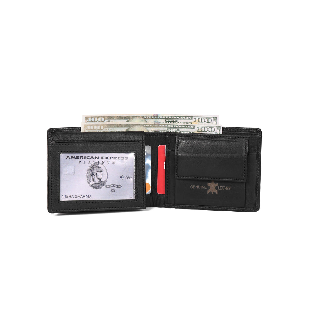 Black Leather Wallet for Men