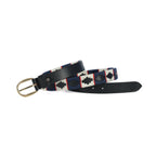 Regenta (Ladies’ Polo Belt with Golden Buckle – Argentinian Handcrafted Leather with Traditional Embroidered Patterns)