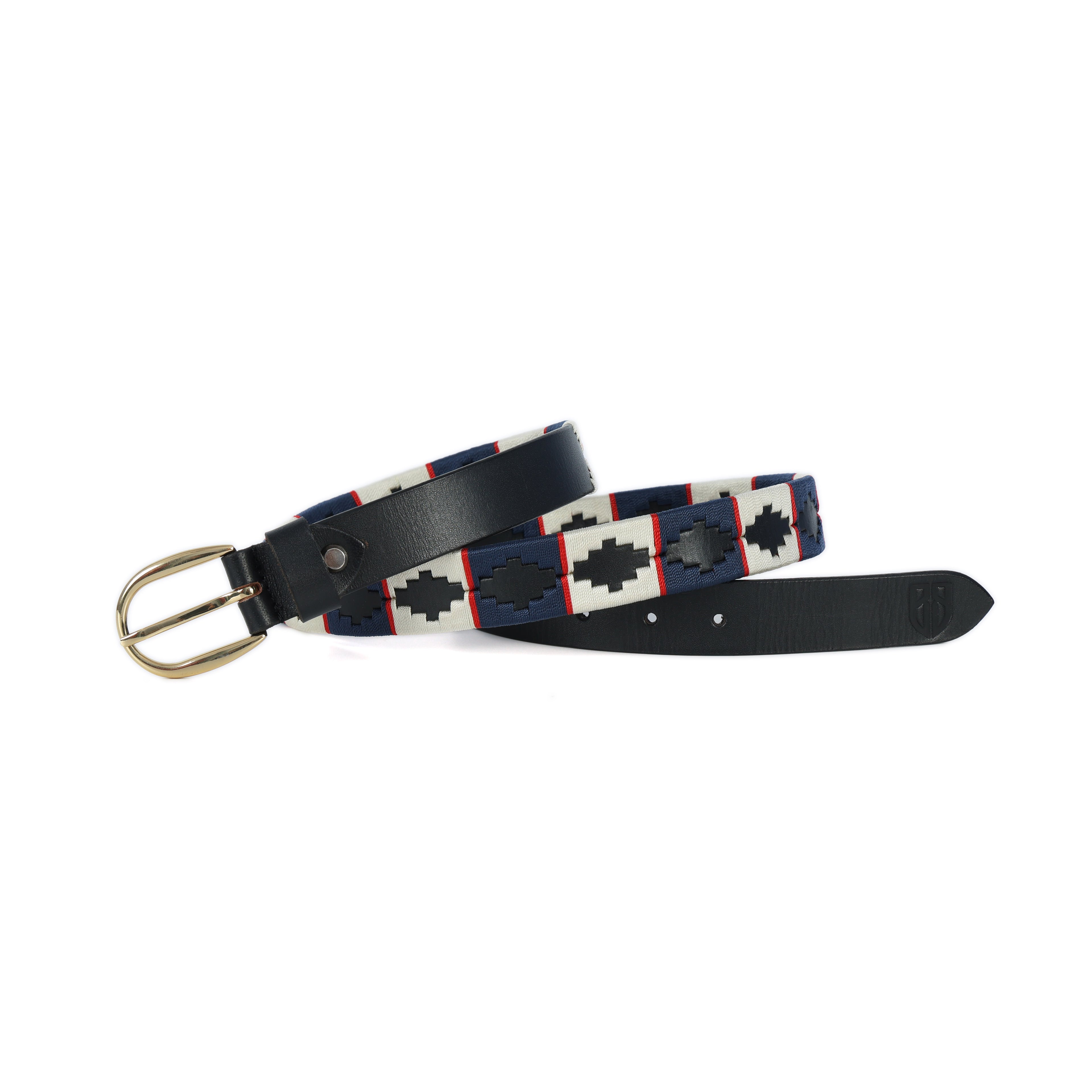 Regenta (Ladies’ Polo Belt with Golden Buckle – Argentinian Handcrafted Leather with Traditional Embroidered Patterns)