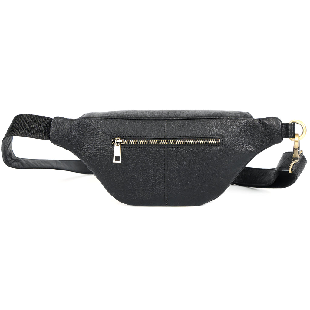 Berbanto Viceroy Sling | Midnight Black Leather Crossbody Bag for Men & Women