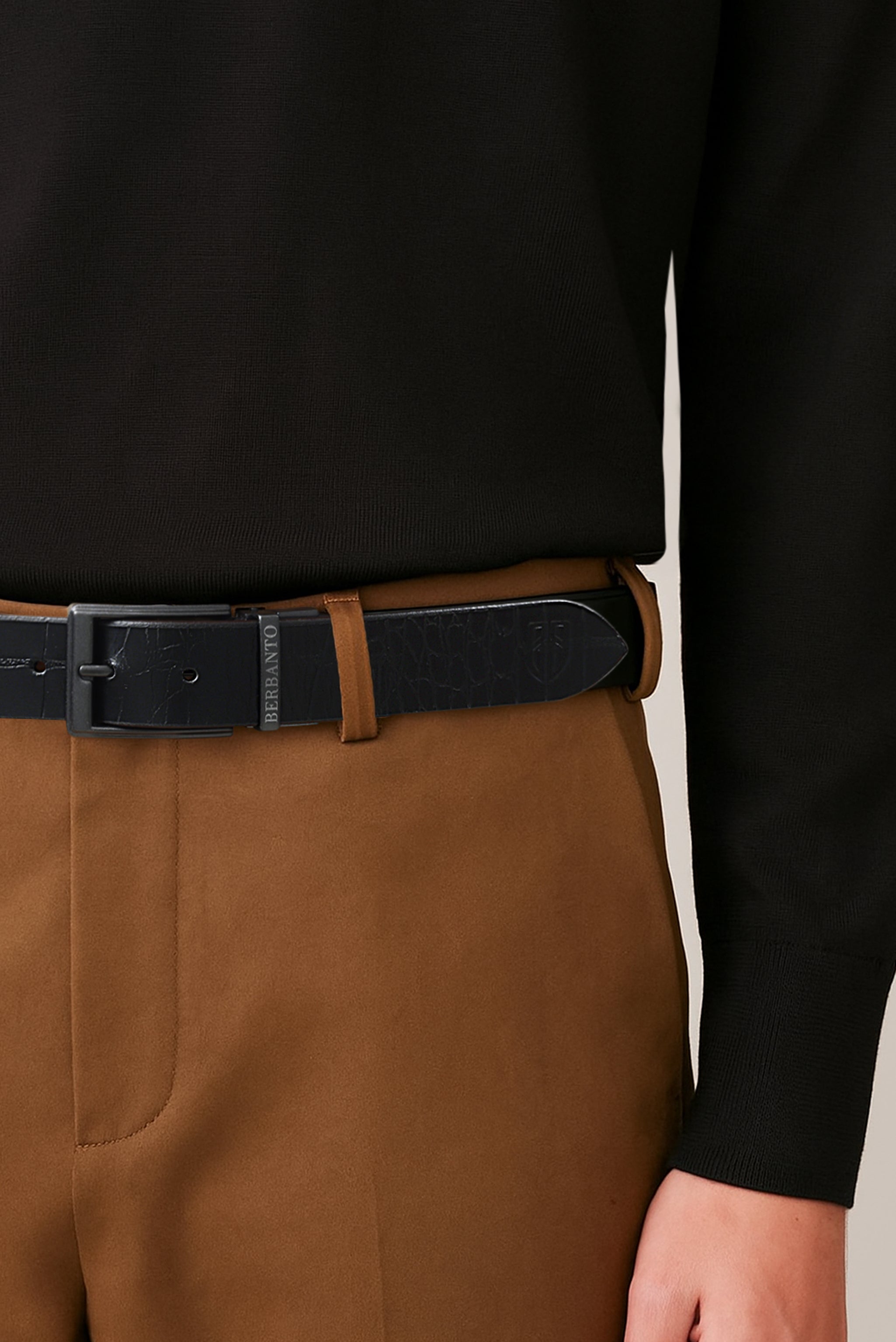 Premium Reversible Belt – Single Leather | Croc & Full-Grain | No-Paste Craftsmanship