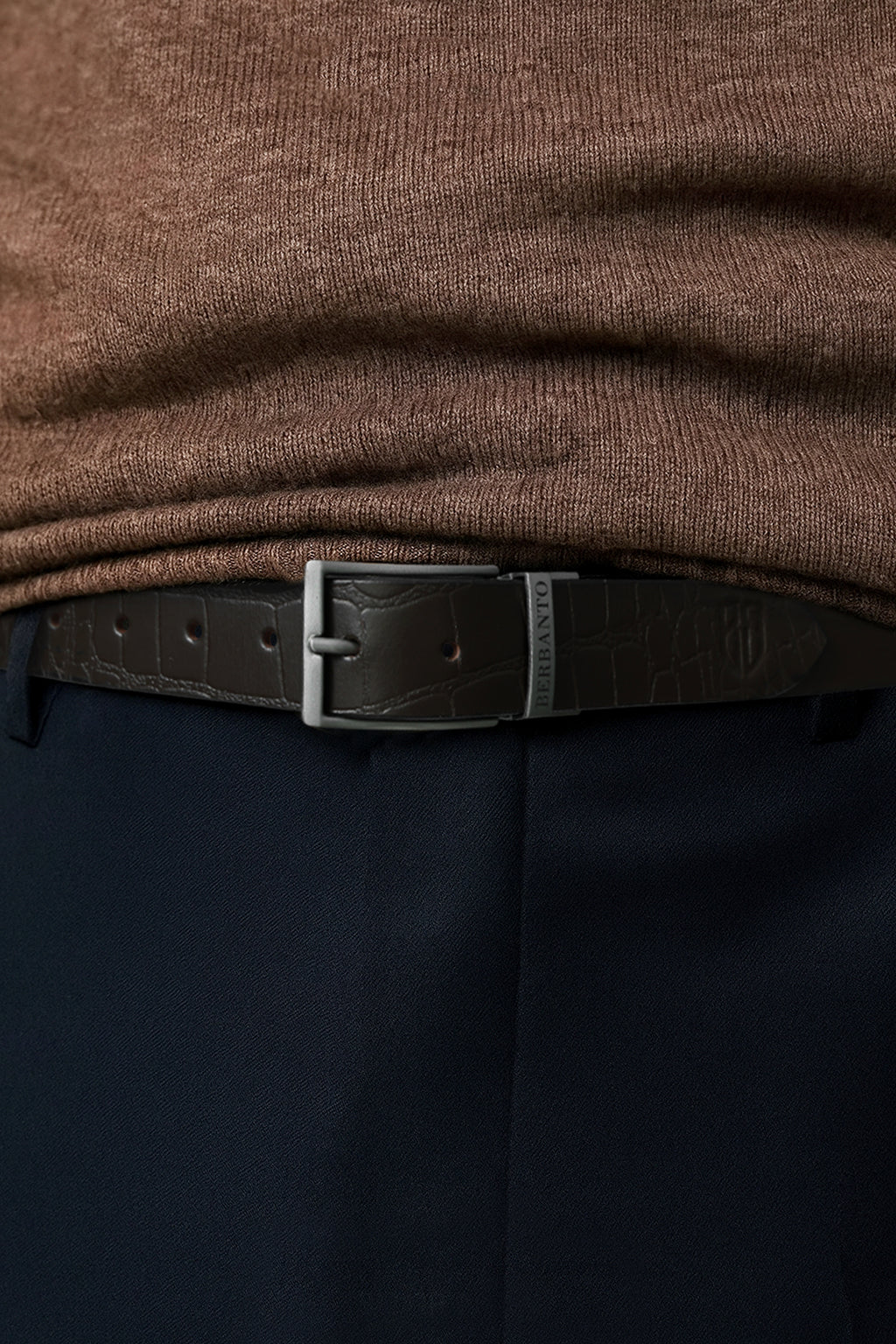 Premium Reversible Belt – Single Leather | Croc & Full-Grain | No-Paste Craftsmanship