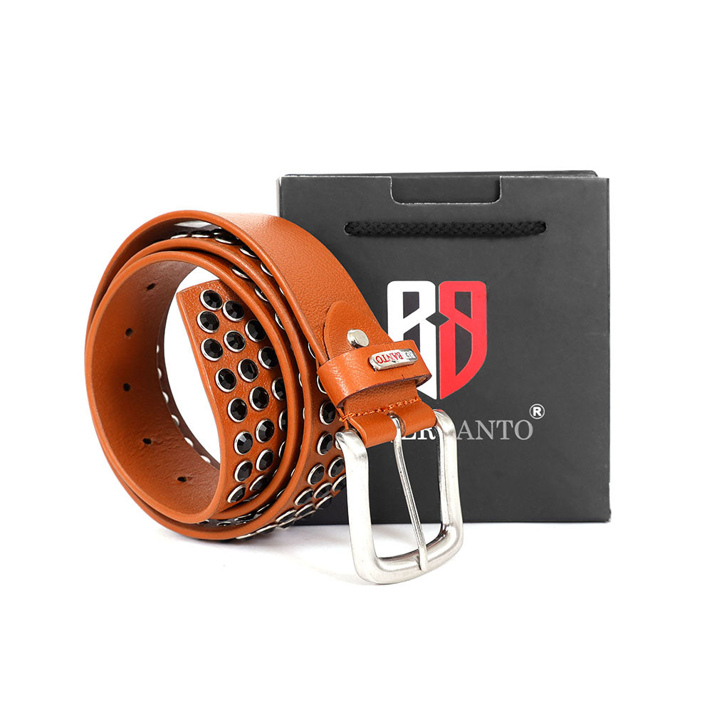 Berbanto Blackout Rider Full-Grain Studded Leather Belt