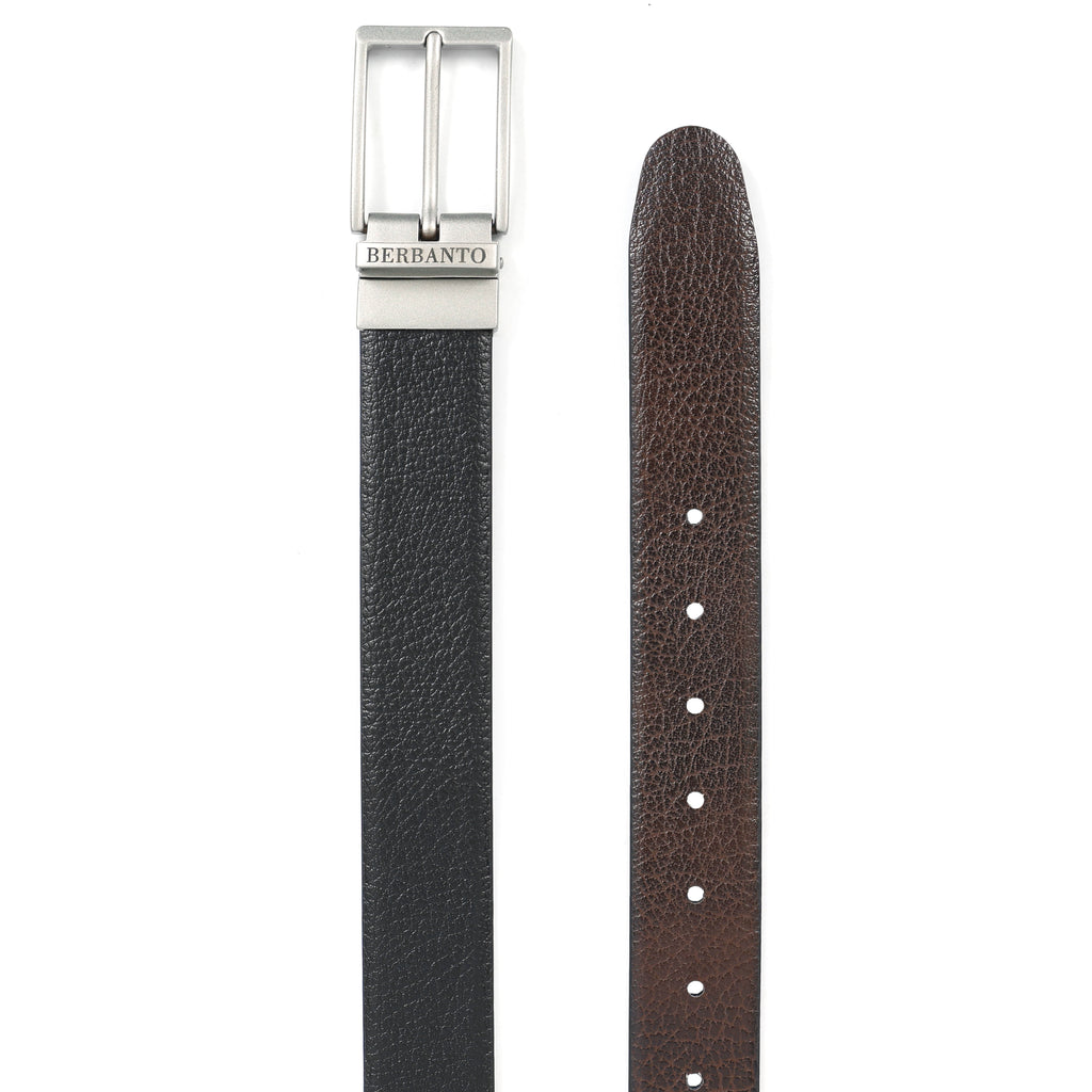Berbanto Pebble Luxe Reversible Belt – Silver Buckle