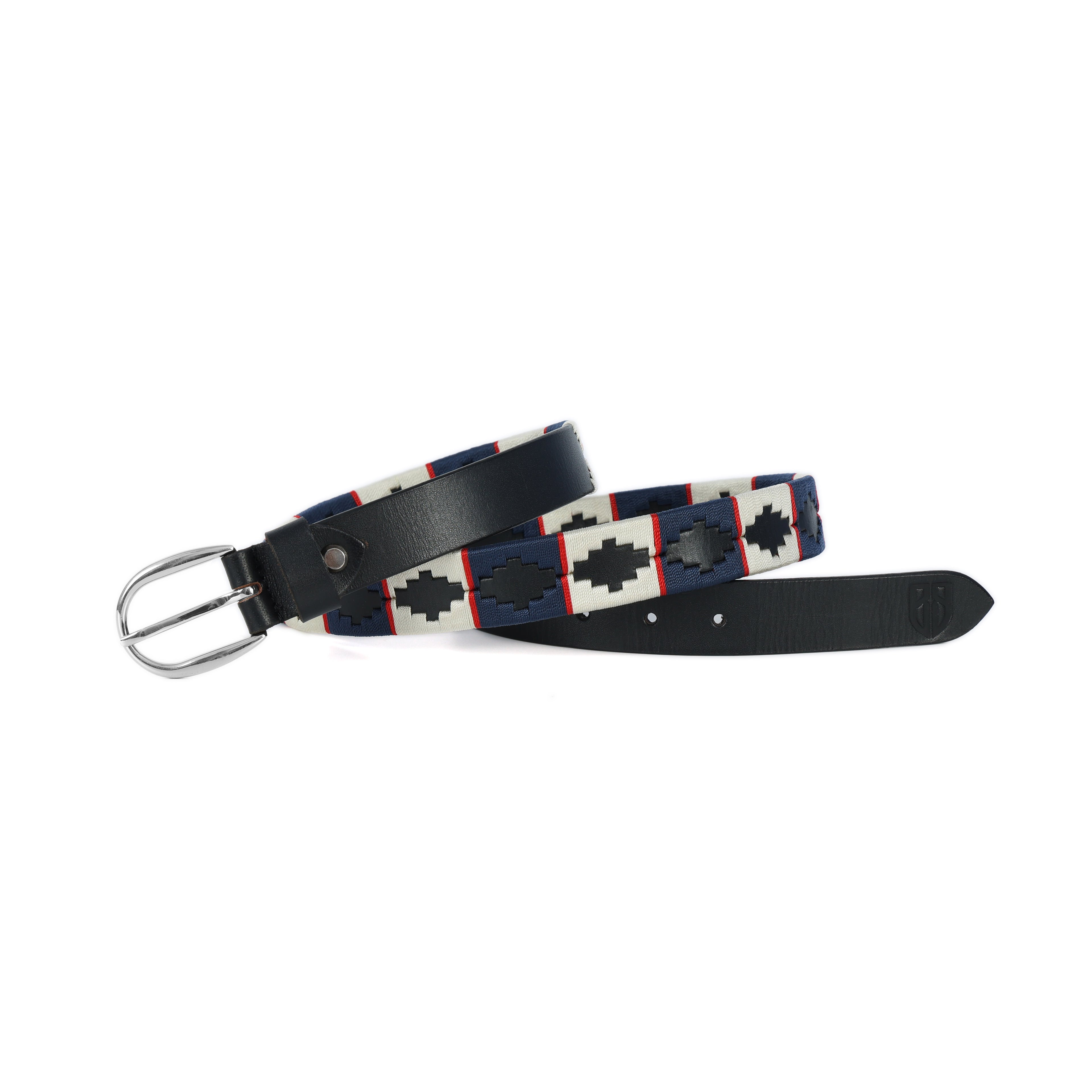 Regenta (Ladies’ Polo Belt with Silver Buckle – Argentinian Handcrafted Leather with Traditional Embroidered Patterns)