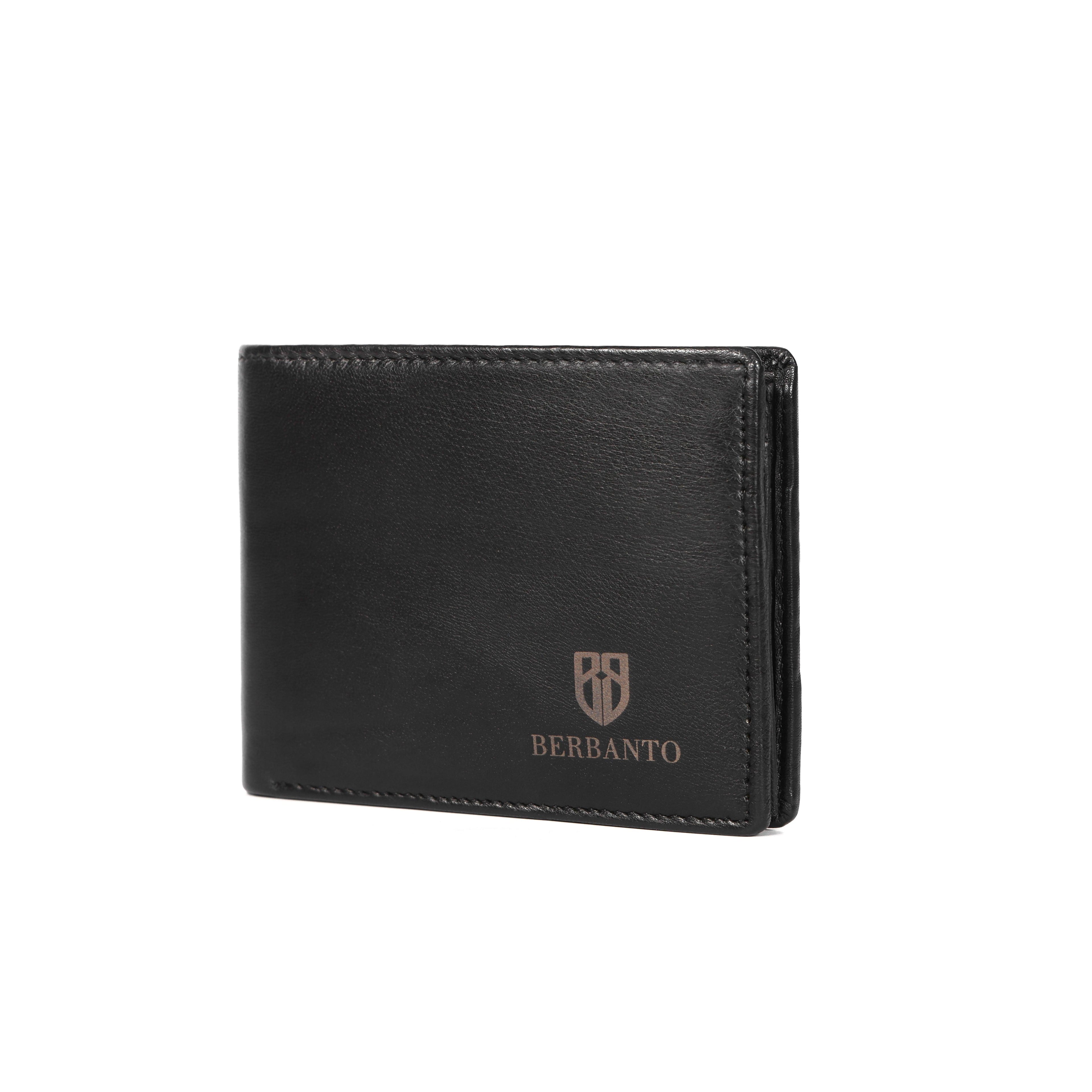 Black Leather Wallet for Men