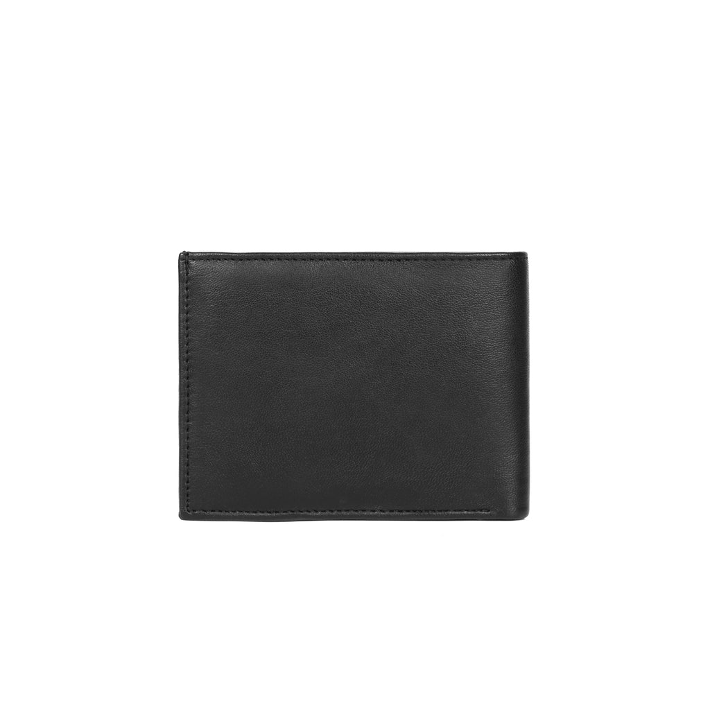 Black Leather Wallet with Removable Card Holder