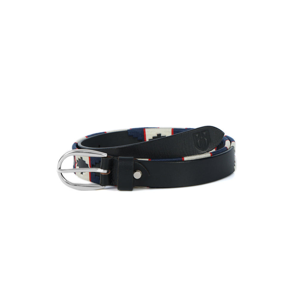 Regenta (Ladies’ Polo Belt with Silver Buckle – Argentinian Handcrafted Leather with Traditional Embroidered Patterns)