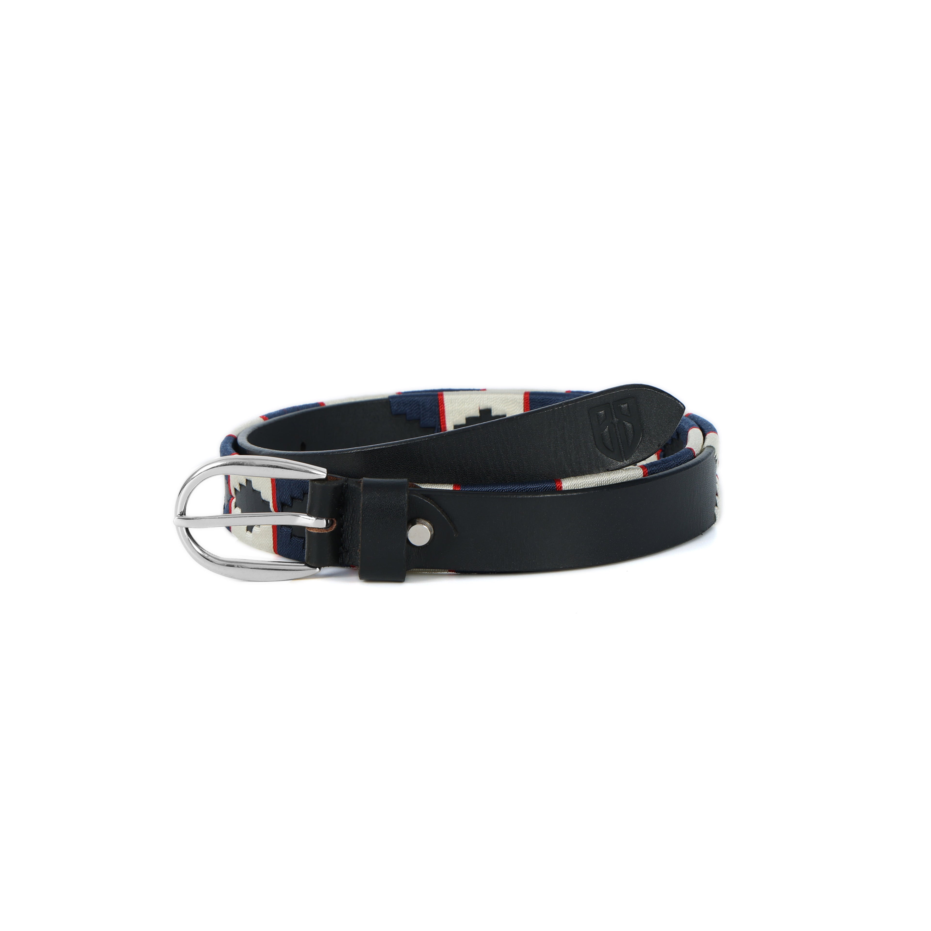 Regenta (Ladies’ Polo Belt with Silver Buckle – Argentinian Handcrafted Leather with Traditional Embroidered Patterns)