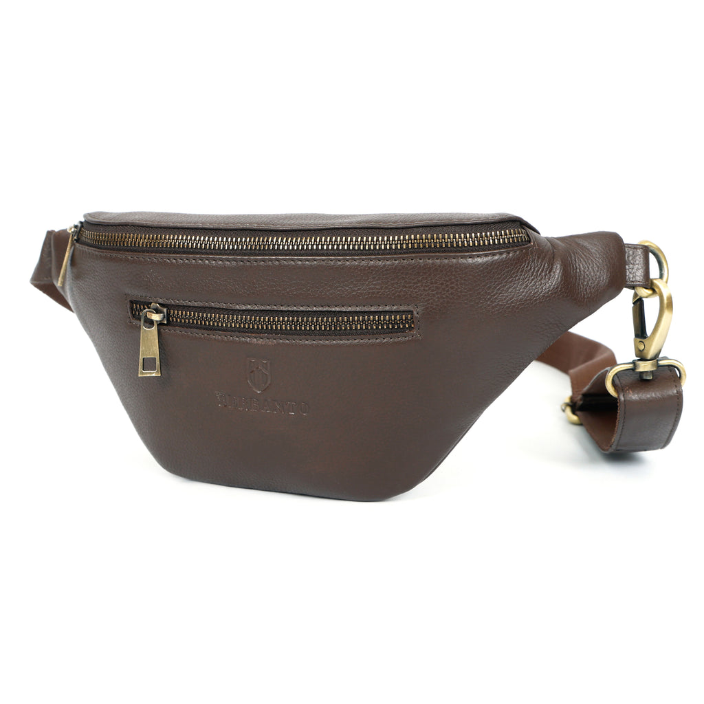 Berbanto Viceroy Sling | Espresso Brown Leather Crossbody Bag for Men & Women