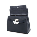 Berbanto Noelle Mini Satchel – Navy Leather