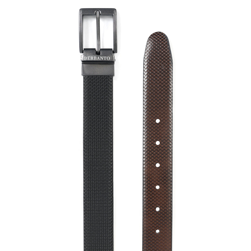 Berbanto Honeycomb Reversible Belt – Gunmetal Buckle