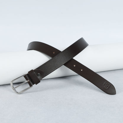 Dark Brown Full Grain Leather Belt – Classic Genuine Leather