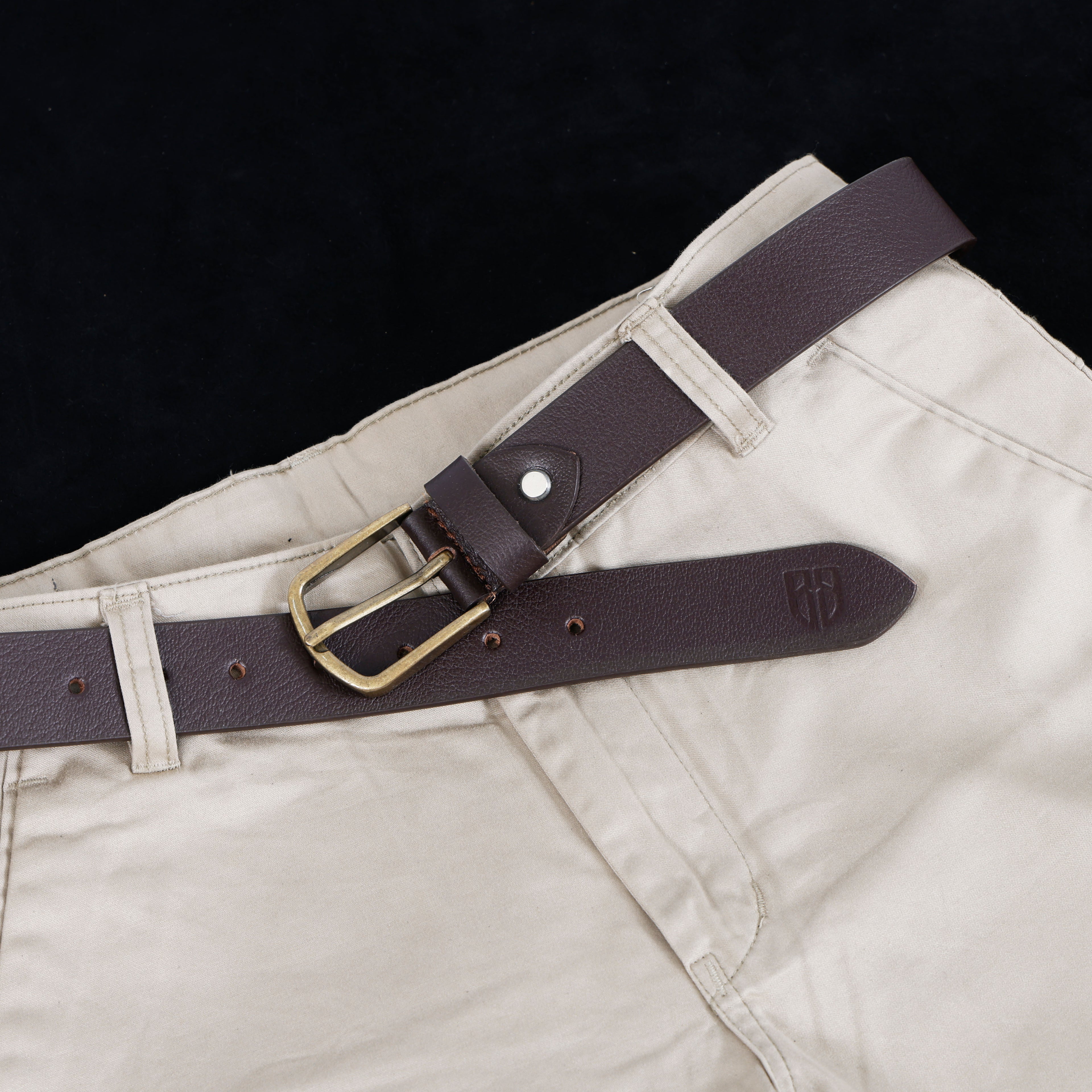 Berbanto Oxford Leather Belt - Dark Brown