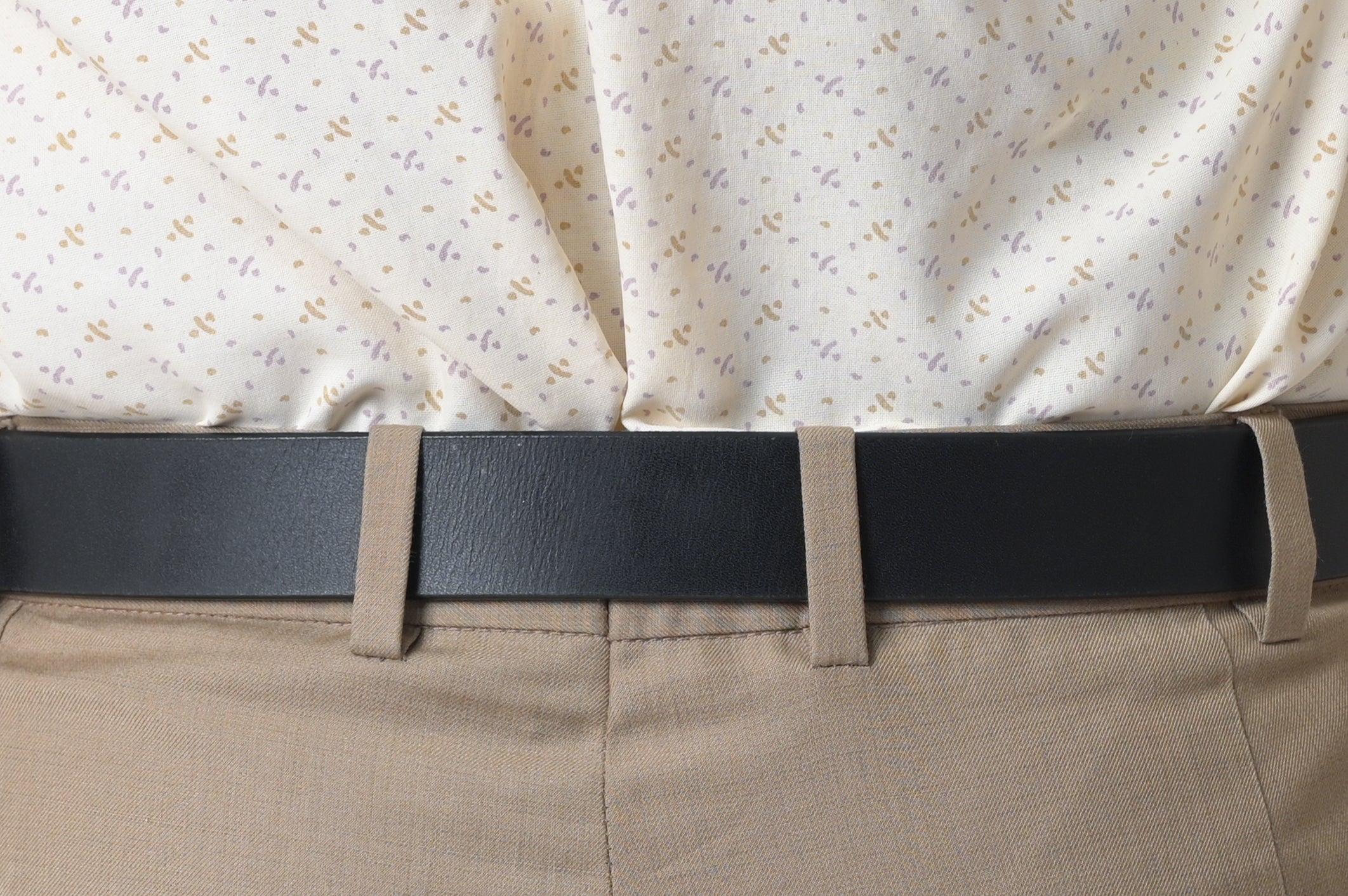 Black Leather Belt with Silver Buckle
