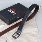 Berbanto Saffiano Prime Reversible Belt – Gunmetal Buckle