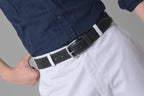 Designer Black Stitching Leather Belt