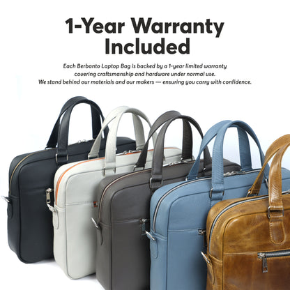 Dark Brown Full-Grain Leather Laptop Bag