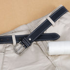 Berbanto Milano Stitch Leather Belt - Black