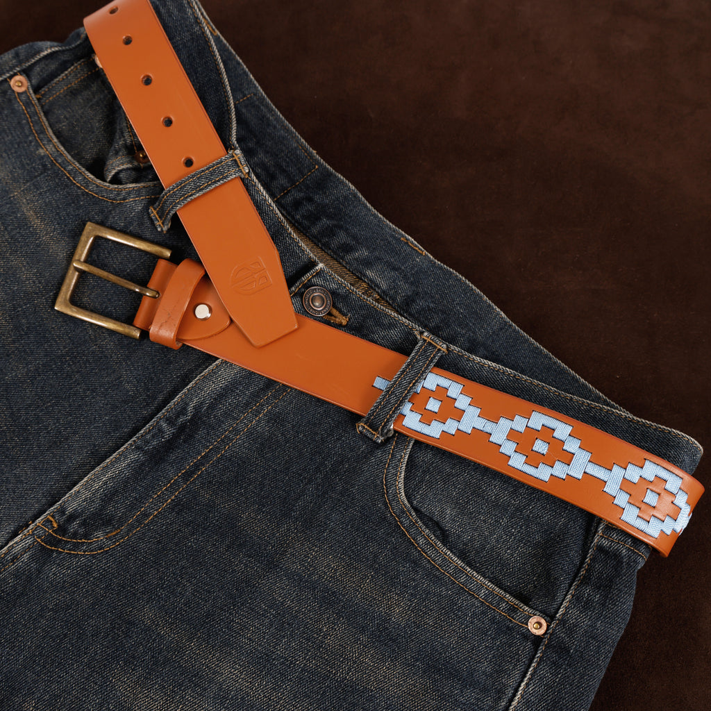 Berbanto Ashton Full-Grain Polo Belt - Tan Leather