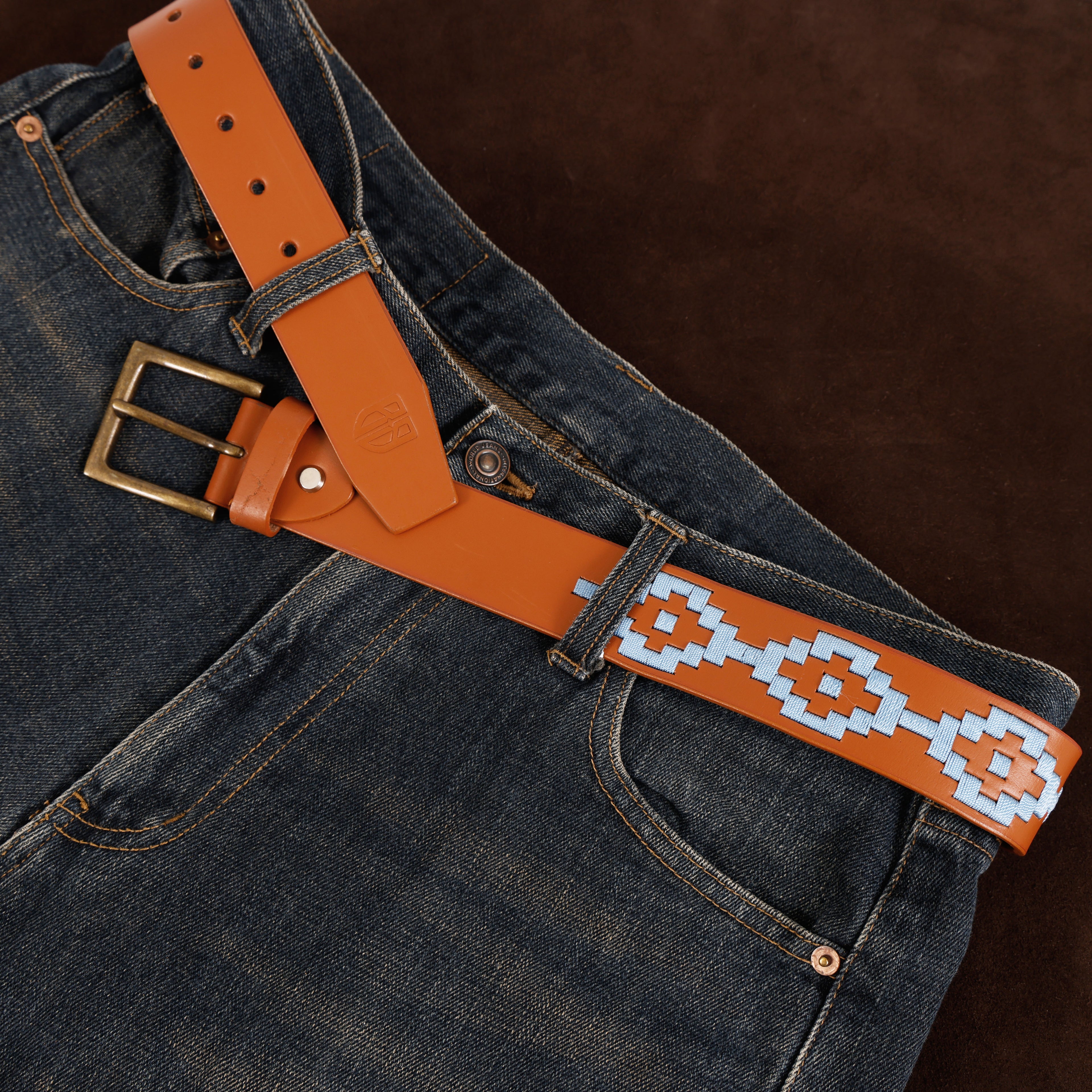 Berbanto Ashton Full-Grain Polo Belt - Tan Leather