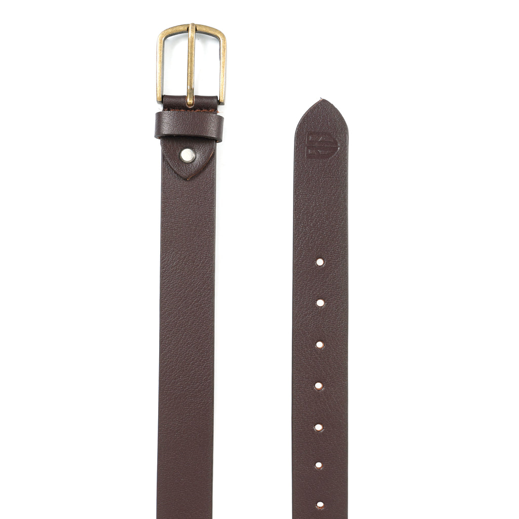 Berbanto Oxford Leather Belt - Dark Brown