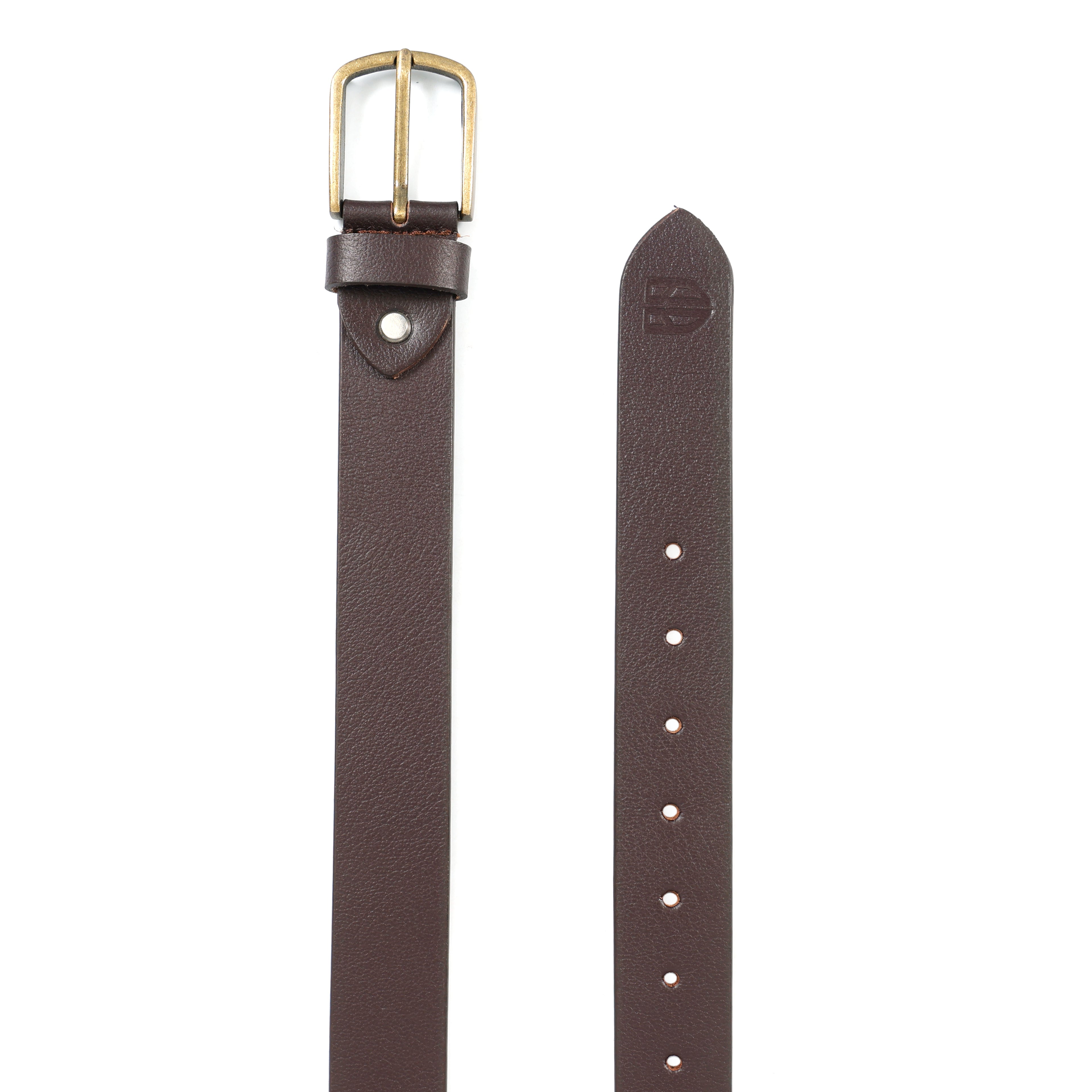 Berbanto Oxford Leather Belt - Dark Brown