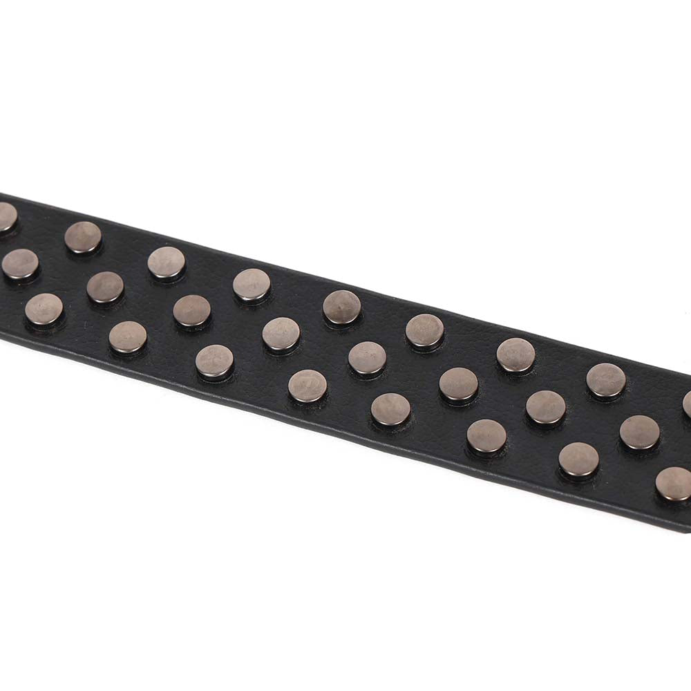 Berbanto Blackout Full-Grain Studded Leather Belt