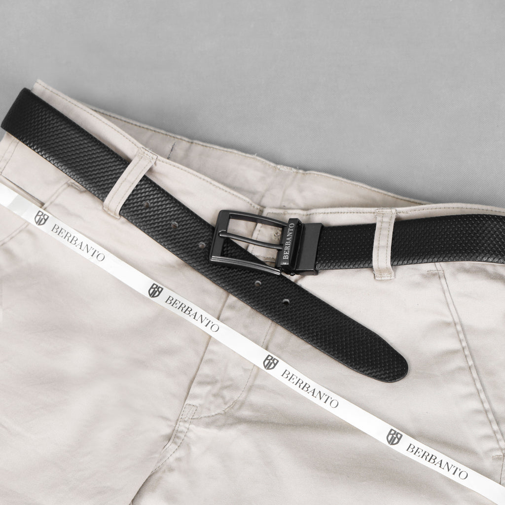 Berbanto Honeycomb Reversible Belt – Gunmetal Buckle