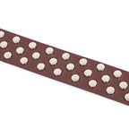Berbanto Asphalt Full-Grain Studded Leather Belt