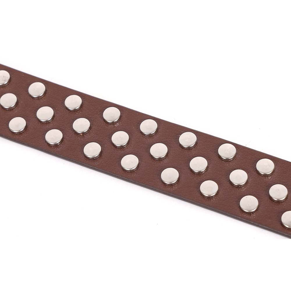 Berbanto Asphalt Full-Grain Studded Leather Belt