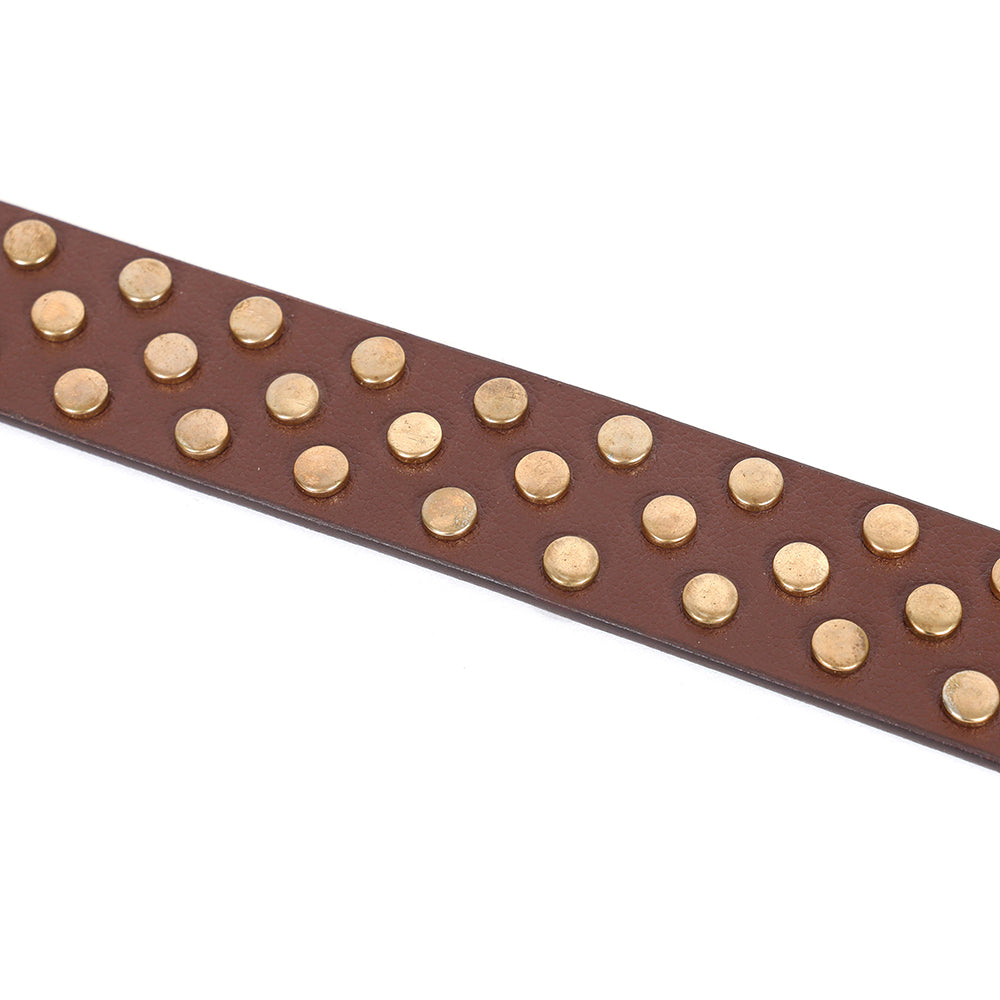Berbanto Goldrush Full-Grain Studded Leather Belt