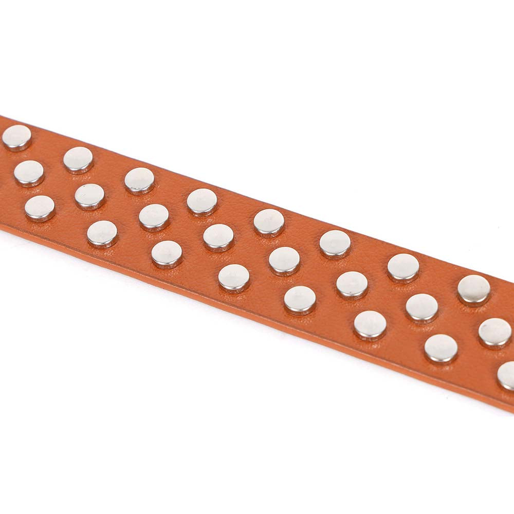 Berbanto Chrome Riot Full-Grain Studded Leather Belt