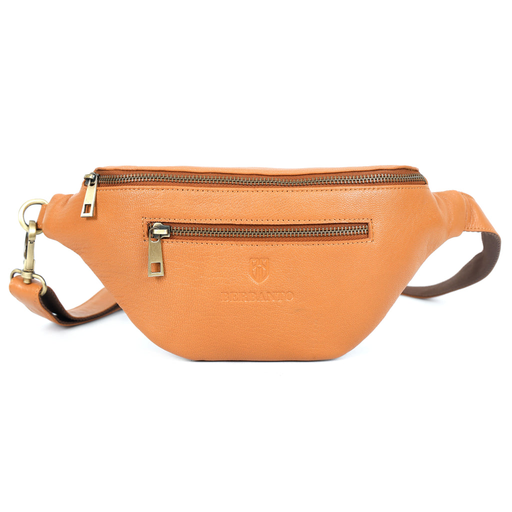 Berbanto Viceroy Sling | British Tan Leather Crossbody Bag for Men & Women