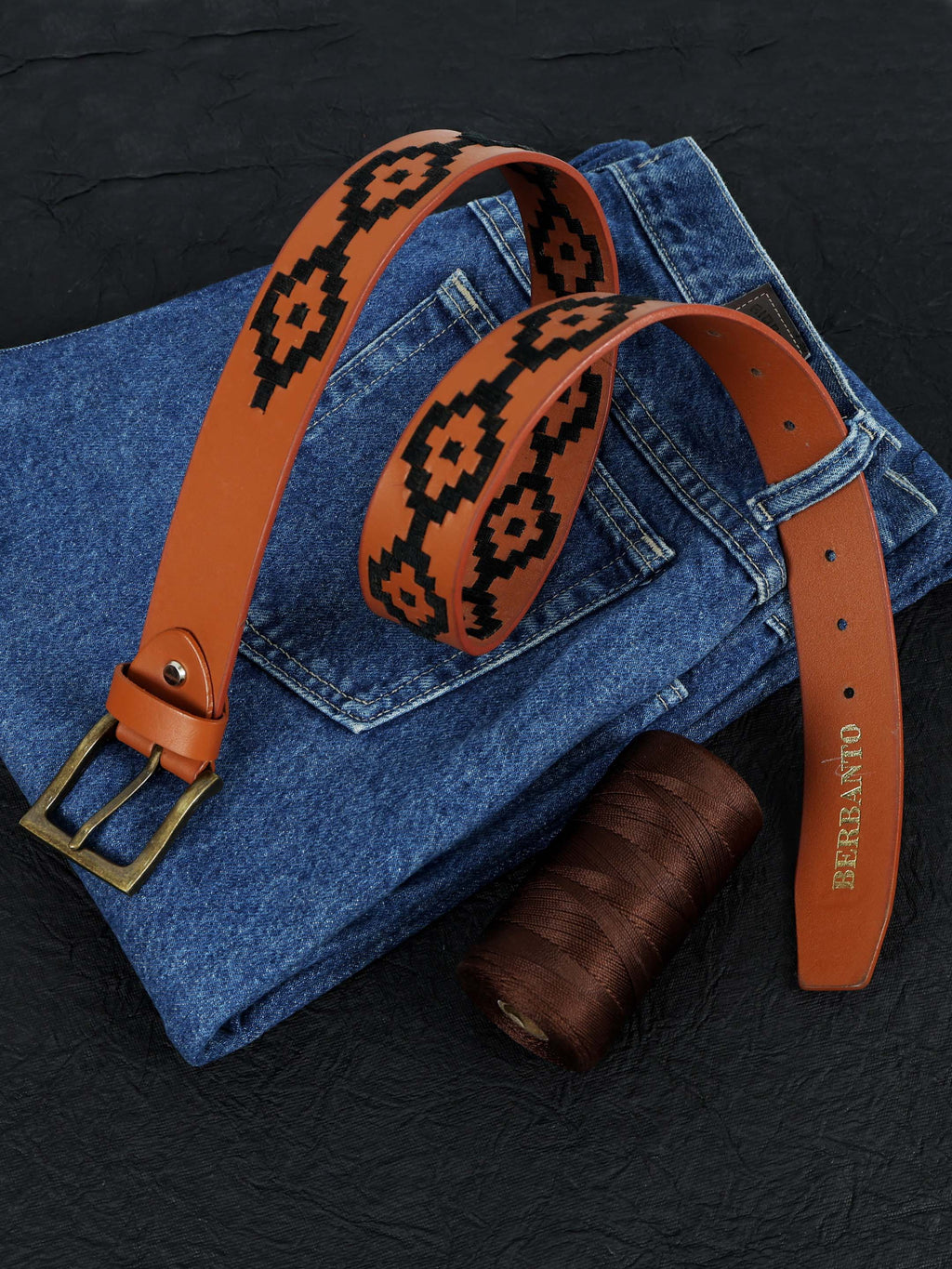 Berbanto Nolan Full-Grain Polo Belt - Tan Leather