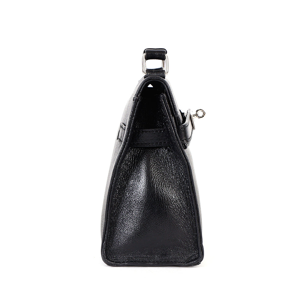 Berbanto Celeste Mini Satchel – Black Leather
