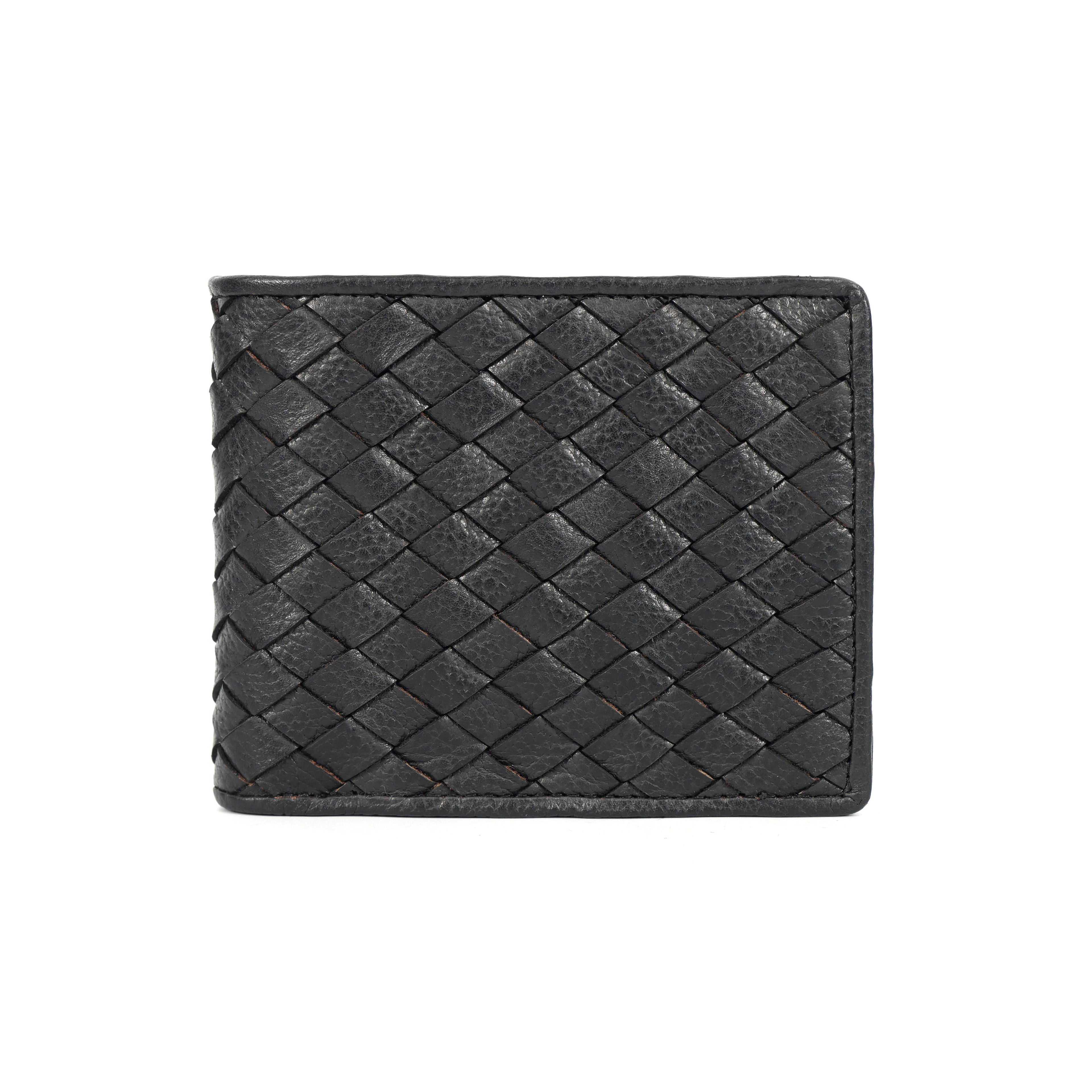 Berbanto Woven Luxe Bifold Wallet – Obsidian Weave
