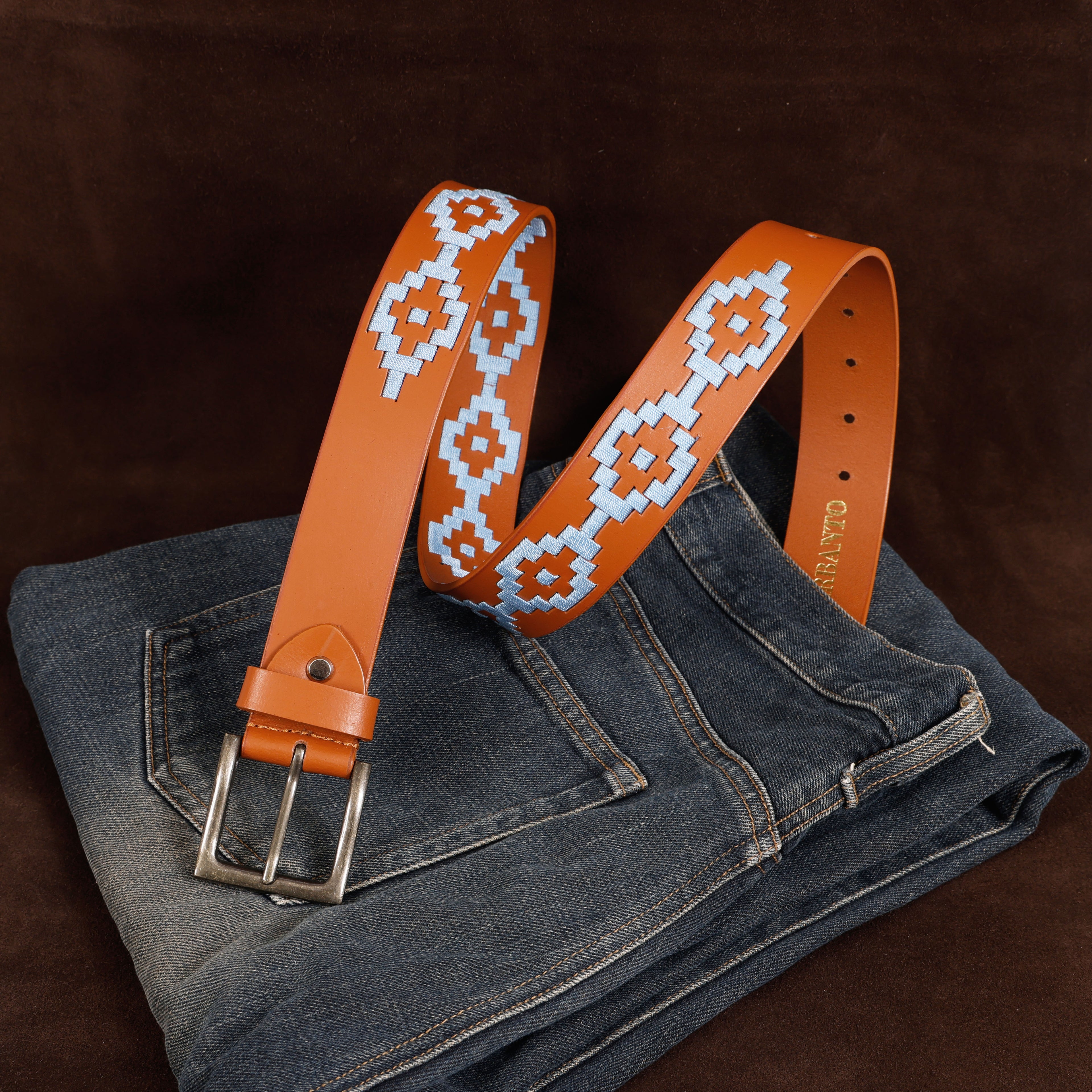 Berbanto Ashton Full-Grain Polo Belt - Tan Leather