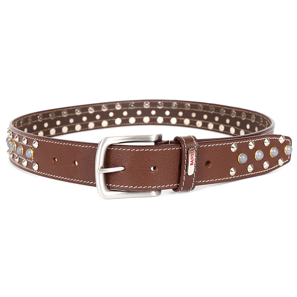 Berbanto Hudson Full-Grain Studded Leather Belt