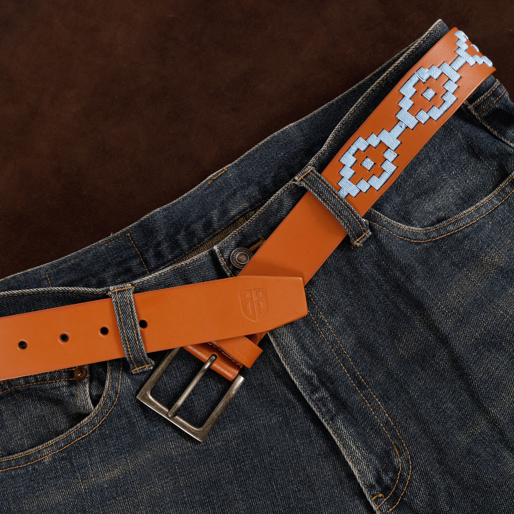 Berbanto Ashton Full-Grain Polo Belt - Tan Leather