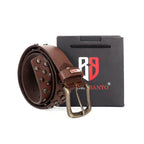 Berbanto Rustline Full-Grain Studded Leather Belt