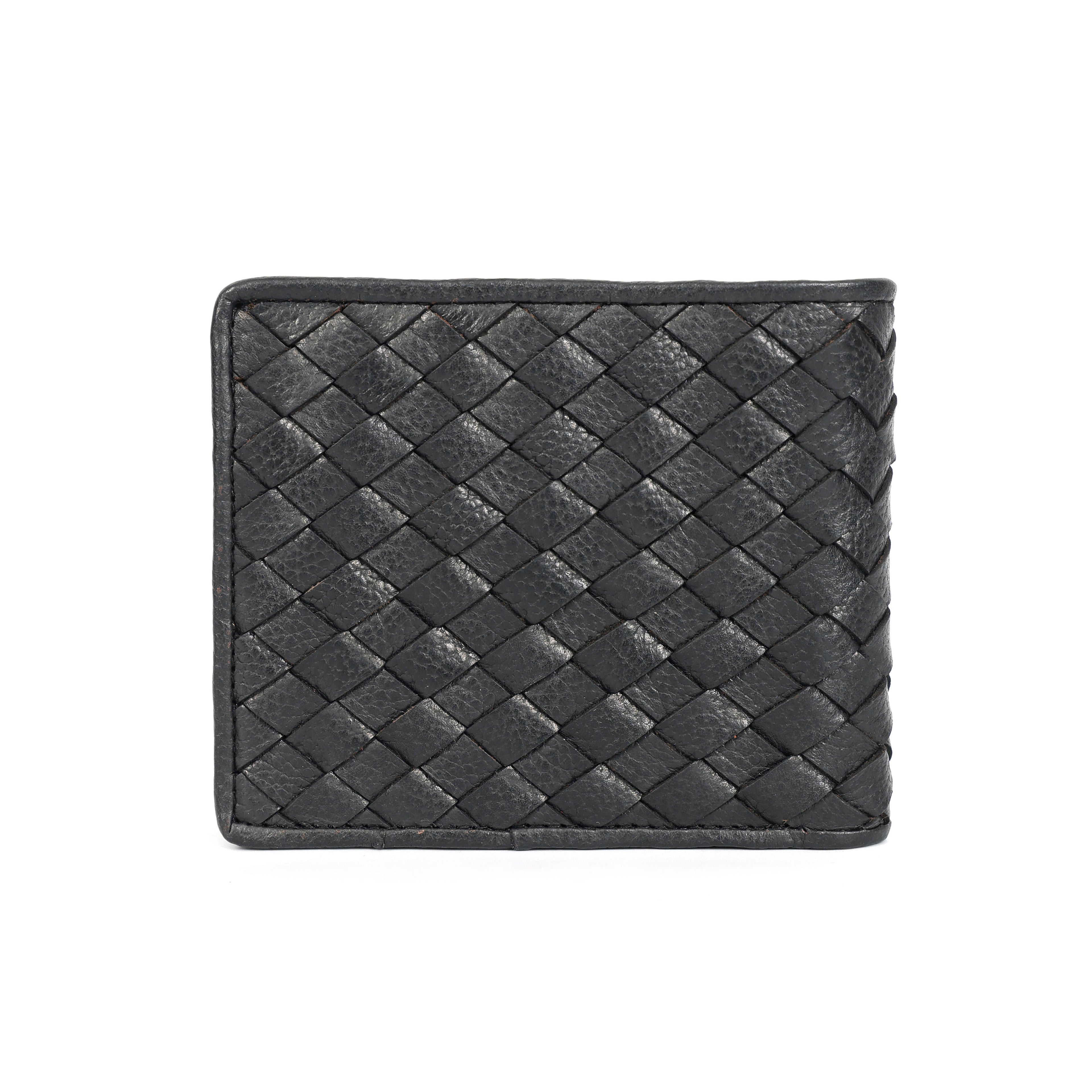 Berbanto Woven Luxe Bifold Wallet – Obsidian Weave
