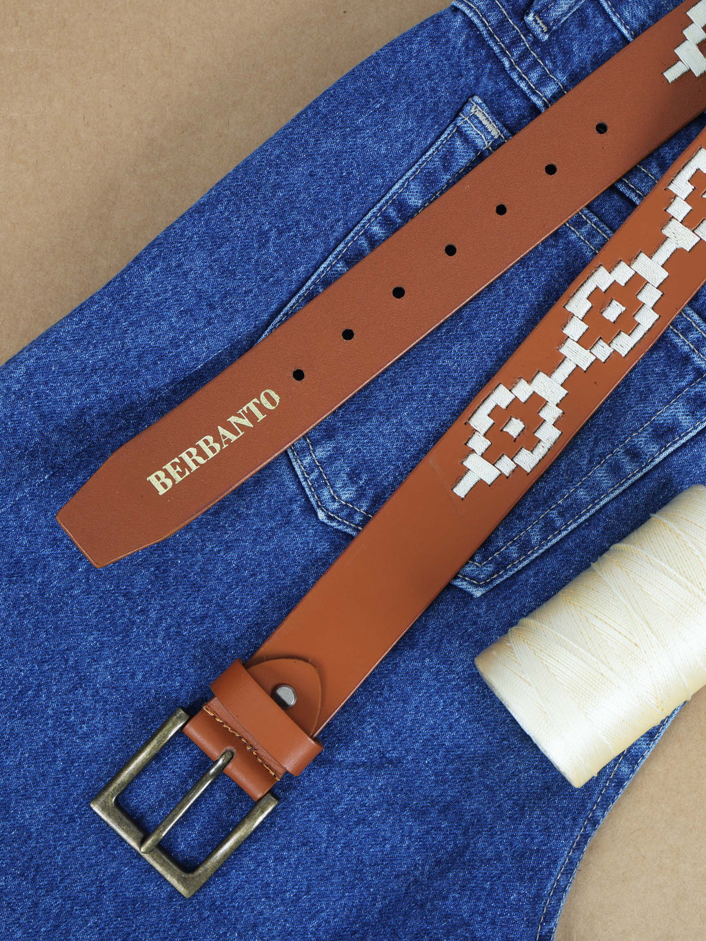 Berbanto Carson Full-Grain Polo Belt - Tan