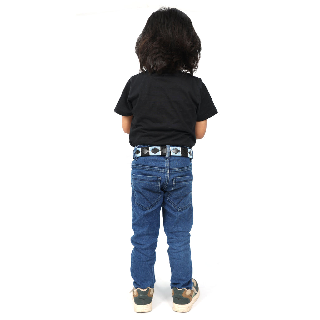 Berbanto Sierra Full-Grain Kids Polo Belt - Black Leather
